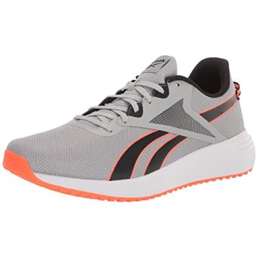 Imagem de Reebok Tênis de corrida masculino Lite Plus 3.0, Brilho cinza/preto/laranja puro, 11
