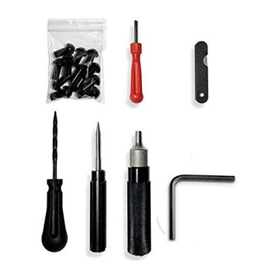 Imagem de TOTMOX Conjunto de ferramentas de reparo de pneu de motocicleta de carro kit de reparo de roda de pneu bocal de sonda de plugue de cogumelo