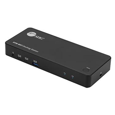 Imagem de SIIG Estação de ancoragem USB-C KVM de 2 portas com PD 65W, para 2 monitores, 2 computadores, tecnologia MST, 1 HDMI 1 DisplayPort, Gigabit Ethernet, conector de fone de ouvido (CE-DK0111-S1)
