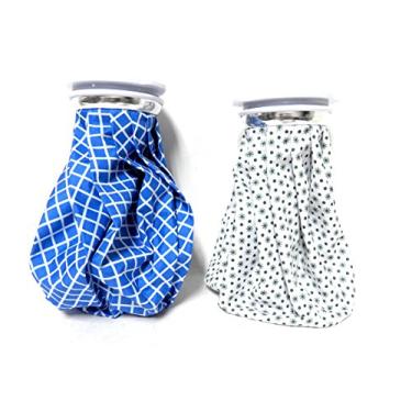 Imagem de Pacote com 2 bolsas de água gelada para alívio da dor em estilo inglês para terapia fria e quente de 22,86 cm para alívio da dor de cabeça e dor