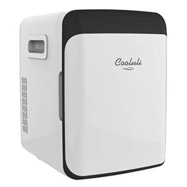 Imagem de Cooluli Mini geladeira de 10 L para quarto - carro, mesa de escritório e dormitório universitário - Cooler e aquecedor portátil de 12 V para alimentos, bebidas, cuidados com a pele, beleza, maquiagem