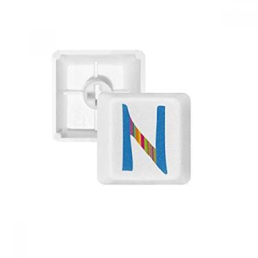 Imagem de OFFbb n do alfabeto de frutas de laranja padrão bonito pbt nomes de teclas de teclado mecânico branco OEM não marcado imprimir