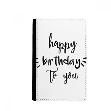 Imagem de Porta-passaporte Happy Birthday Celebrate Quote Notecase Burse capa carteira porta-cartão, Multicolor
