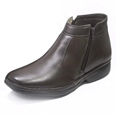 Imagem de Bota Masculina Social Pierrô Levíssima extremo conforto couro legítimo cor marrom escuro Tamanho:37;Gênero:Masculino;Cor