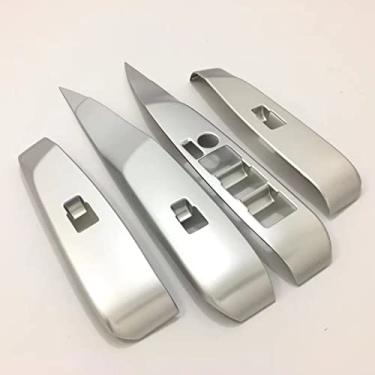 Imagem de Xodouhi Acessórios interiores do carro janela de vidro painel interior apoio de braço interruptor de elevação guarnição de botão para Toyota Camry 2018 2019 2020 2021 2022 (B)