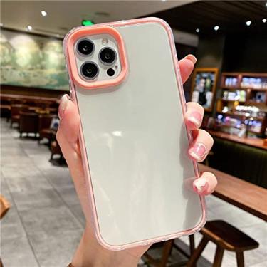 Imagem de Capa de celular transparente Candy para iPhone 13 Pro Max 12 Mini 11 XS XR X 8 7 Plus SE 2022 Capa, rosa, para iPhone 13 Pro