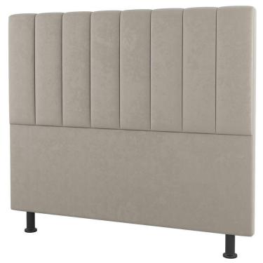 Imagem de Cabeceira Cama Box Casal Cora 140Cm Suede Bege - Desk Design