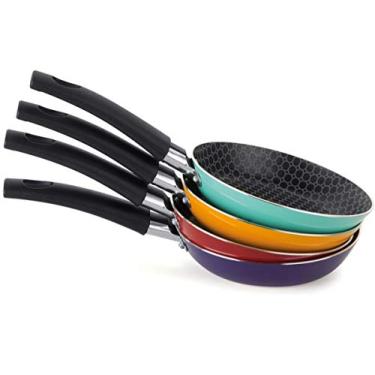 Imagem de Frigideira Funda 14 Centímetros Aluminio Antiaderente Linha Color Multiflon