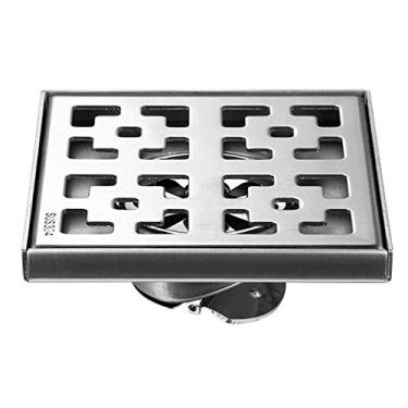 Imagem de Piso de drenagem de chuveiro em aço inoxidável 304 com tampa removível padrão Filtro anti-odor espessado invisível Home Hotel Acessórios de banheiro