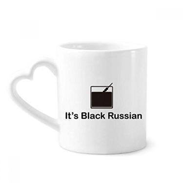 Imagem de Caneca de coquetel russa preta de cerâmica copo de vidro copo de coração