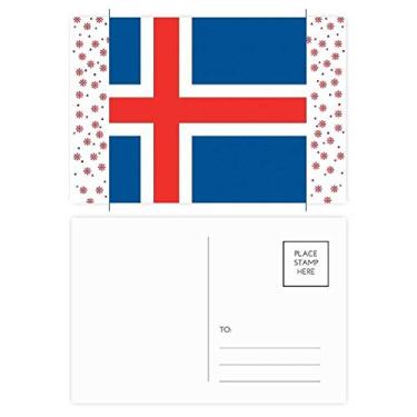 Imagem de Cartão postal com bandeira nacional da Islândia, país da Europa, Natal, Natal, celebração, cartão postal