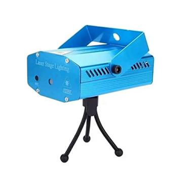 Imagem de Mini Projetor Holográfico Laser Com Efeitos E Desenhos Especiais Canhão Led Luz P/Festa Dj Iluminação Strobo Pisca C/Sensor Ritmico Musica Som Bivolt