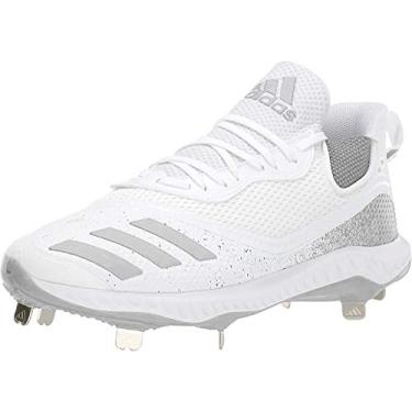 Imagem de adidas Sapato de beisebol masculino Icon V Bounce Cleats, Ftwr Branco/Prata Met./Ftwr Branco, 7