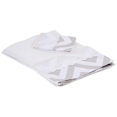 Imagem de Biramar Baby Lencol Berco 3 Pcs Lolli Milk Chevron Rosa Rosa