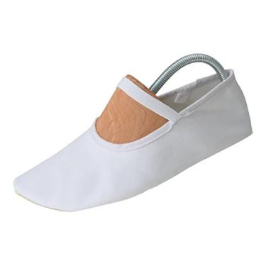 Imagem de Morgenspruch Eurythmieversand Eurythmy Gymnastic Cotton Shoes for Toddlers and Kids with Non-Slip Rubber Sole - Projetado para escolas Waldorf - Adequado para balé, dança, tremopola, Deadlift, Branco, 9 Toddler