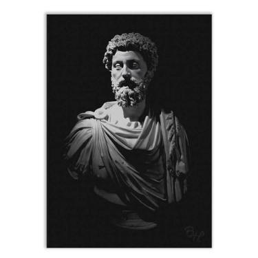Imagem de Placa Decorativa A2 Imperador Marco Aurélio Filosofia Estoicismo
