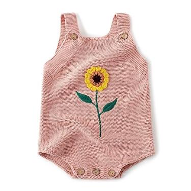 Imagem de Simplee — Macacão infantil para meninas e meninas Kint Pompoms, Dd-pink, 0-3 Months