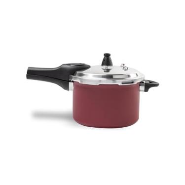 Imagem de Panela de Pressão 4,2L com Fundo de Indução Brinox - Borgonha Fosco