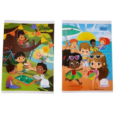 Imagem de Kit de Cadernos Quadriculado, 1/4, Sapeca Masculino e Feminino, Brochura, 40 Folhas, Tilibra, Pacote com 20 Unidades