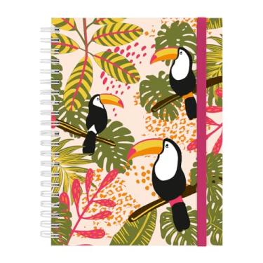 Imagem de Caderno Universitário Plus Tropícal Tucano Rosa 10 Matérias