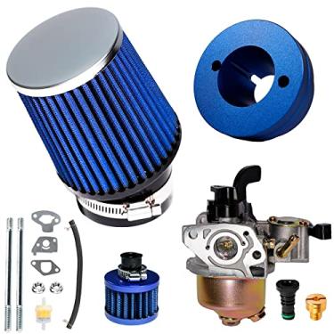Imagem de JMCHstore Kit adaptador de filtro de ar de carburador para Monster Mega Moto MMB80 MMB105, Coleman RB100 105cc, Motovox MBX10 Baja DB30 97cc Orxyearth Dirt Kids Mini Bike Lifan 80cc Motor MMK80 Go Kart AZUL