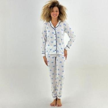 Imagem de Pijama Victory Americano Manga Longa com Calça Estampado Feminino-Feminino