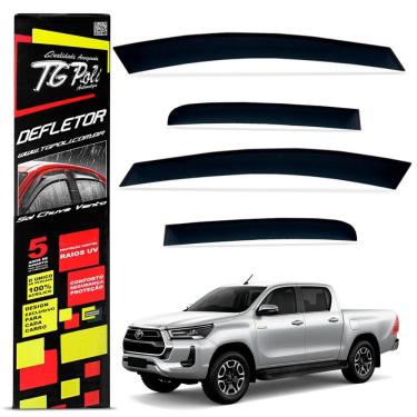 Imagem de Calha de Chuva Hilux 2016 a 2023 Defletor Fumê Tgpoli