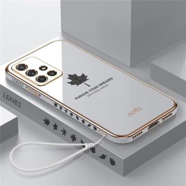 Imagem de Capa de cordão de folha de bordo para Samsung Galaxy A51 A71 4g A31 A04 A14 A34 A54 5g, FYSS Branco, para A13 4G