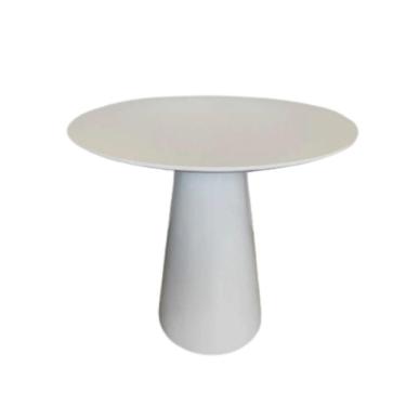 Imagem de Mesa de Apoio Cone Laqueada Tampo 70cm 60cm Branco