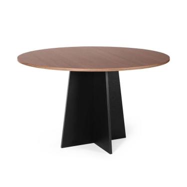 Imagem de Mesa De Jantar Redonda 6 Lugares 120cm Isabela Noronha/preto - Straub Web