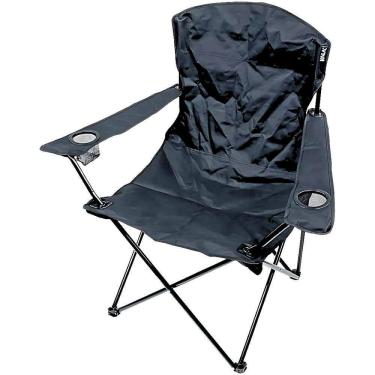Imagem de Cadeira Dobrável Preto para Camping com Porta Copo KALA