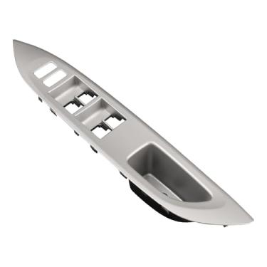 Imagem de Osompar Interruptor de janela de porta moldura frontal esquerda lado do motorista prata compatível com Toyota Yaris 4D Sedan 2007-2010 painel de controle de janela painel base do apoio de braço