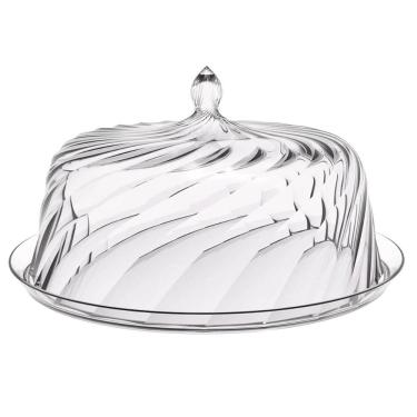 Imagem de Boleira Porta Bolo com Cúpula 30cm Transparente Glassy Cripp