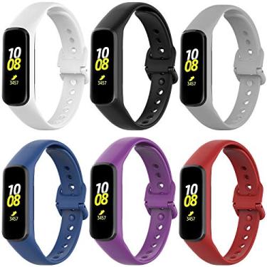 Imagem de LeongLzt Pulseiras de substituição para Galaxy Fit 2 Samsung Galaxy Fit 2, pulseiras de silicone macio Galaxy Fit2 para Samsung Galaxy Fit2 SM-R220, pulseiras inteligentes para mulheres e homens
