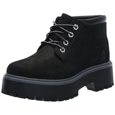 Imagem de Timberland Bota feminina Stone Street Mid com cadarço, Jet Black-new 2024, 38