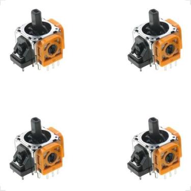Imagem de Analógico 3d Modulo Botão Motor De Substuição Profissional Compatível Com Controle Playstation 5 Ps5 Preto E Laranja (4)