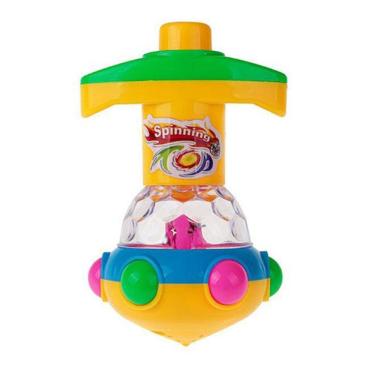 Imagem de Pião Maluco Brinquedo Luzes De Led Lançador - Art Brink