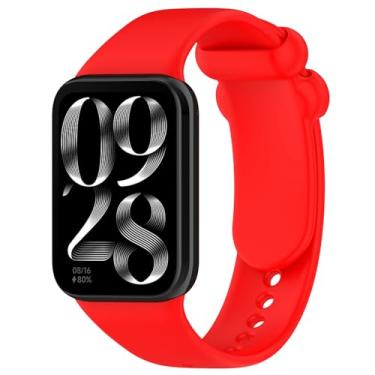 Imagem de Pulseira para Redmi watch 4, acessórios de relógio inteligente, cinto de substituição (Vermelho)