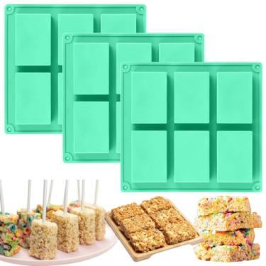 Imagem de Zorazio Molde de petiscos de arroz Krispies, molde de barra de chocolate profundo, molde de barras de cereais de 18 cavidades para chocolate cheesecake brownie milho muffin manteiga