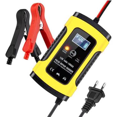 Imagem de Carregador Inteligente Bateria Tela Lcd Auto Moto 12v Carro  - NEW