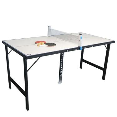 Imagem de Mini Mesa de Ping Pong Compacta Dobrável Portátil com Kit Completo Rede Bolinhas e Raquetes Belfix