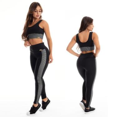 Imagem de Conjunto Fitness Academia Top Calça 3D Feminina Tarelles - T0517 - T05