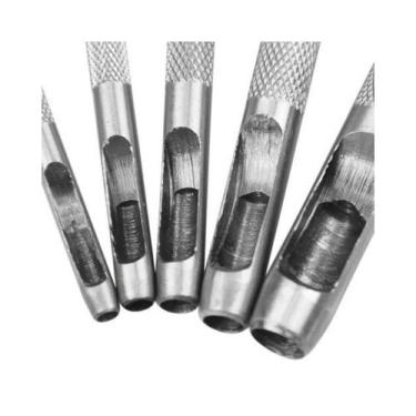 Imagem de Jogo Vazador Furador de Couro Cinto Eva Papel Papelão 3mm a 8mm 5 Peça