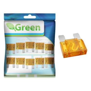 Imagem de 10x Fusível Automotivo Lâmina Grande Kit C/10 Peças 40amp - GREEN, 045