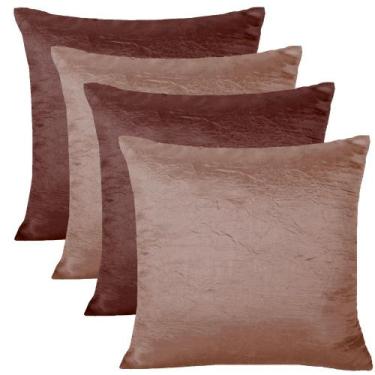 Imagem de Kit Capa de Almofada 04 Peças Cetim Amassadinho - Paulo Cezar Enxovais