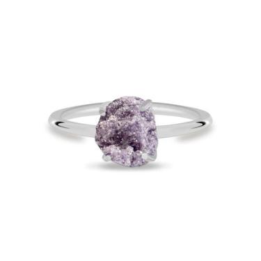 Imagem de Aliança Lepidolita - Cristal Natural, Prata 925