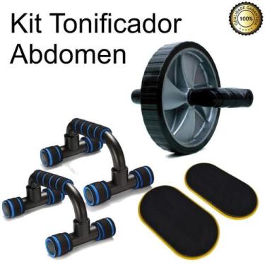 Imagem de Kit Funcional Rolo Roda Com Apoio Abwheel Fit + Slide Disc - Infinity