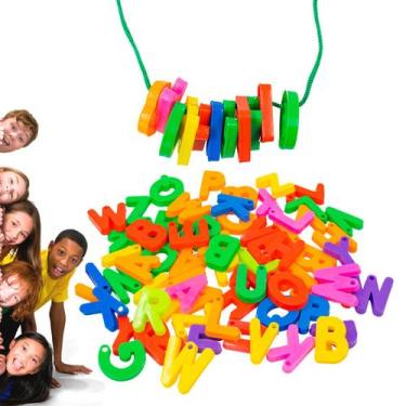 Imagem de Brinquedo Montar Letras Plástico Interativo Colorido - innovaree-comme