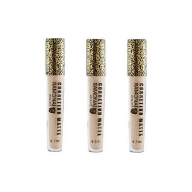 Imagem de Kit 3 Corretivo Líquido Matte Cor 01 Claro 4,5ml - Ramona Make Up