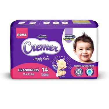 Imagem de Fralda Cremer Grandinhos 15 a 24 KG 14 Fraldas Descartaveis, Grandinho